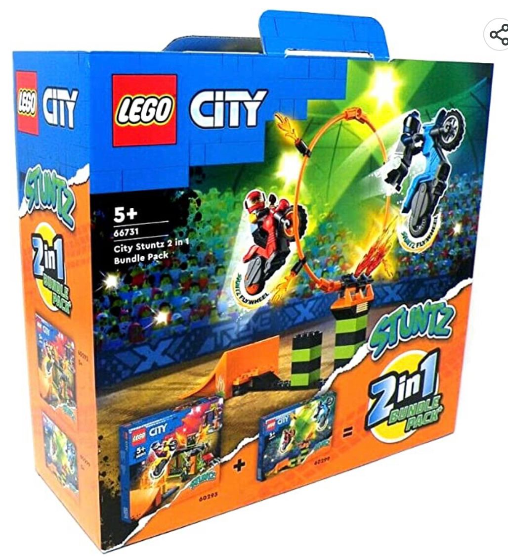 Lot 66. Lego City Stuntz 2 in 1 Bundle Pack Worth £44.99