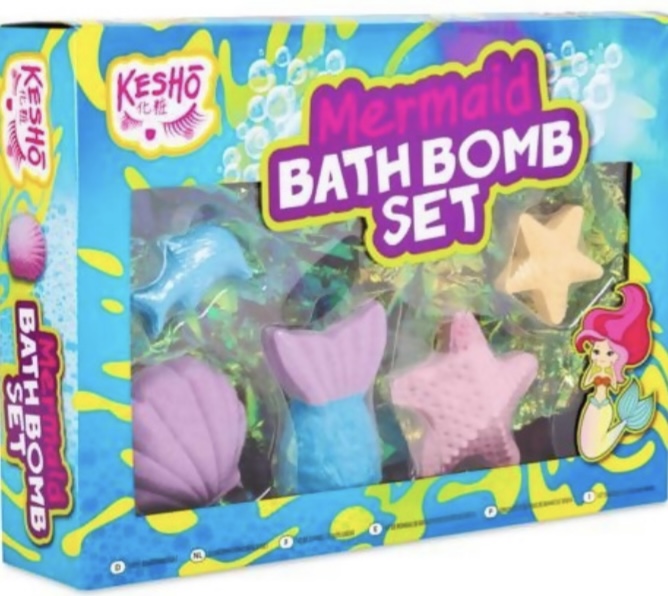 Lot 75.  Mermaid Bath Bomb Set