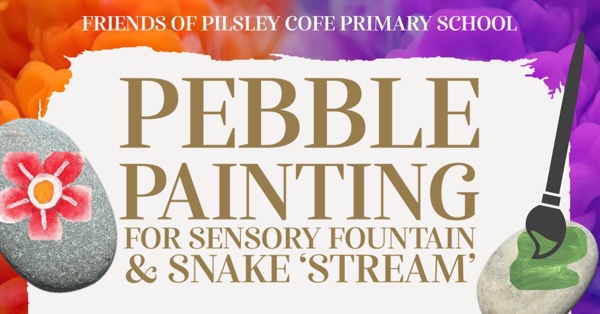 Pebble Painting for sensory fountain and snake stream