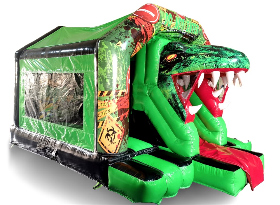 AREK BUILD (YEAR 4) SPONSORS -KS2 DINO BOUNCY CASTLE WITH SLIDE - With light effects!!